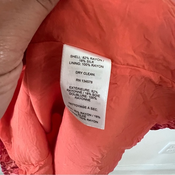 Vineyard Vines Coral Papaya Floral Helenium Tunic Dress Silk Blend |Size XL| - Picture 7 of 7